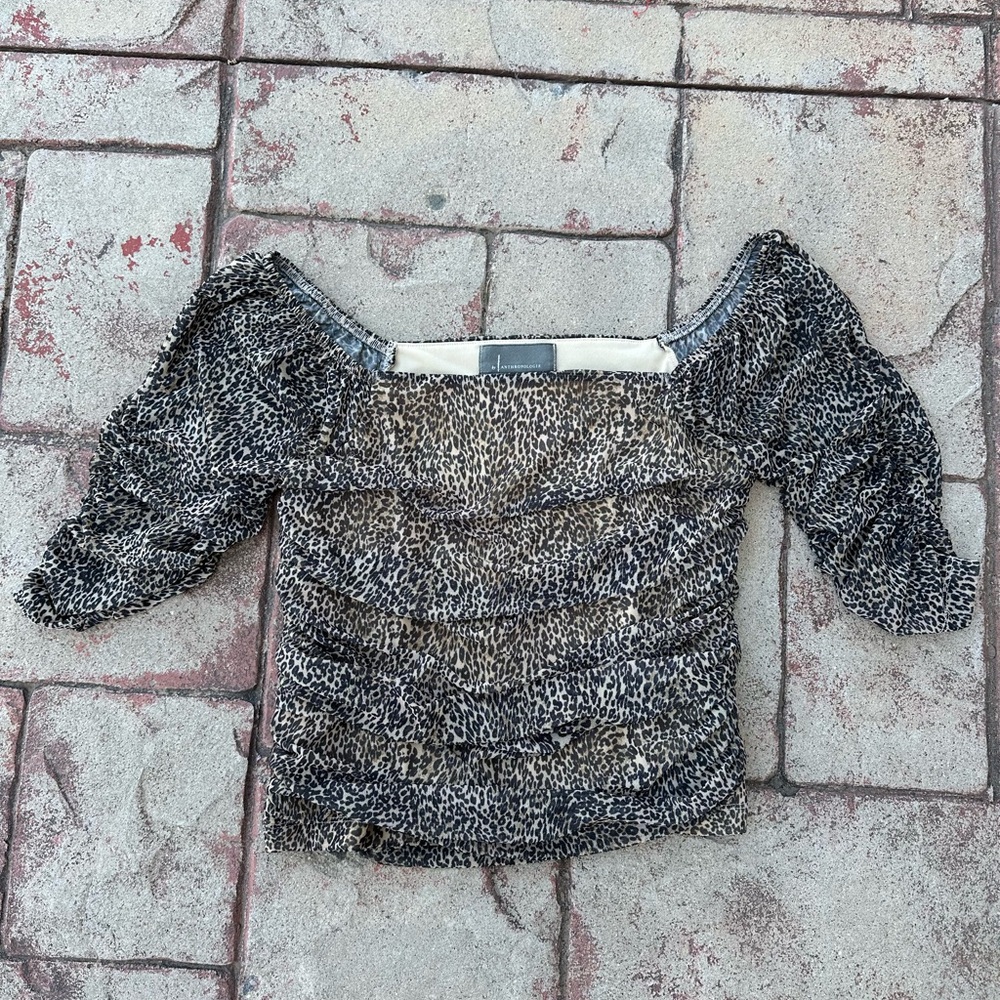 Anthropologie Animal Print Blouse